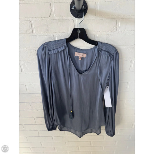 Top Long Sleeve By Philosophy In Blue, Size: Xs
