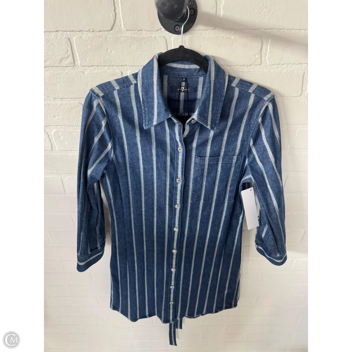 Dress Casual Short By 7 For All Mankind In Blue Denim, Size: S