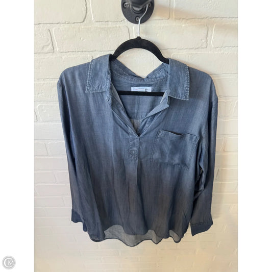 Top Long Sleeve By Liz Claiborne In Blue, Size: L