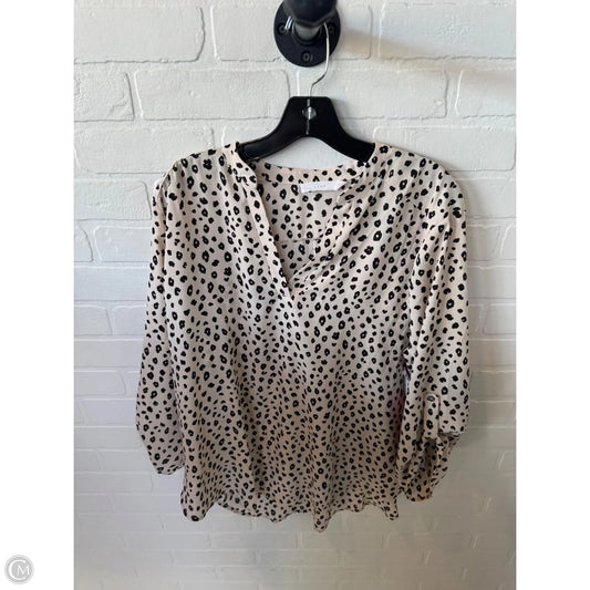 Top Long Sleeve By Lush In Black & Cream, Size: Xxl