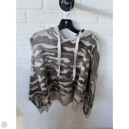 Sweater By Vintage Havana In Green & Grey, Size: M