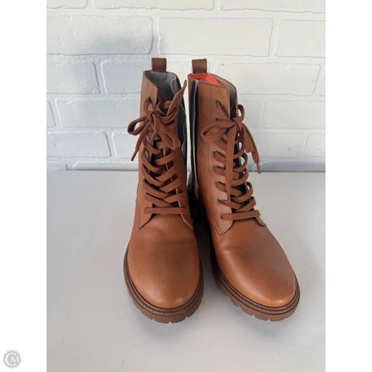 Boots Mid-calf Flats By Boden In Brown, Size: 8