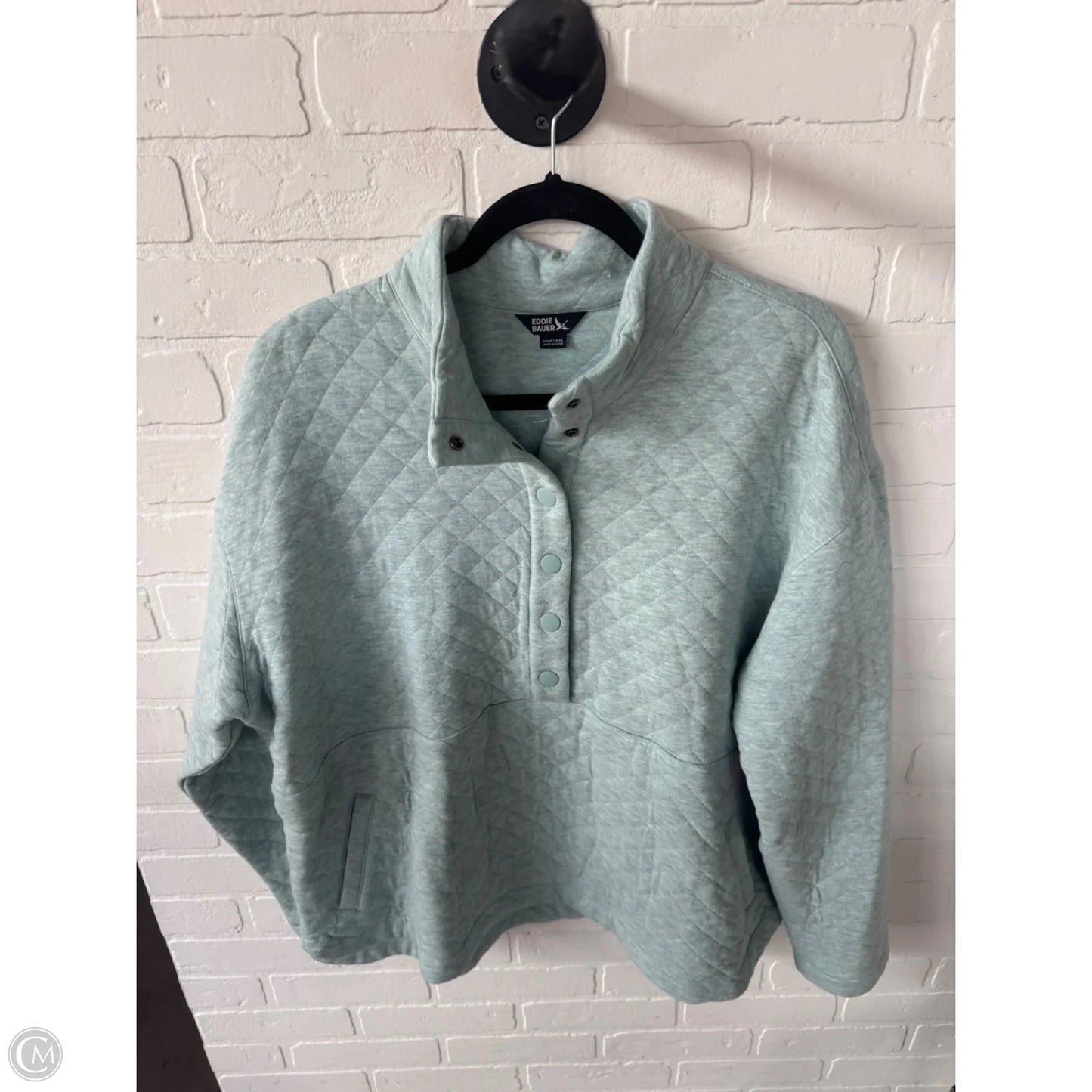 Sweatshirt Collar By Eddie Bauer In Blue, Size: Xxl