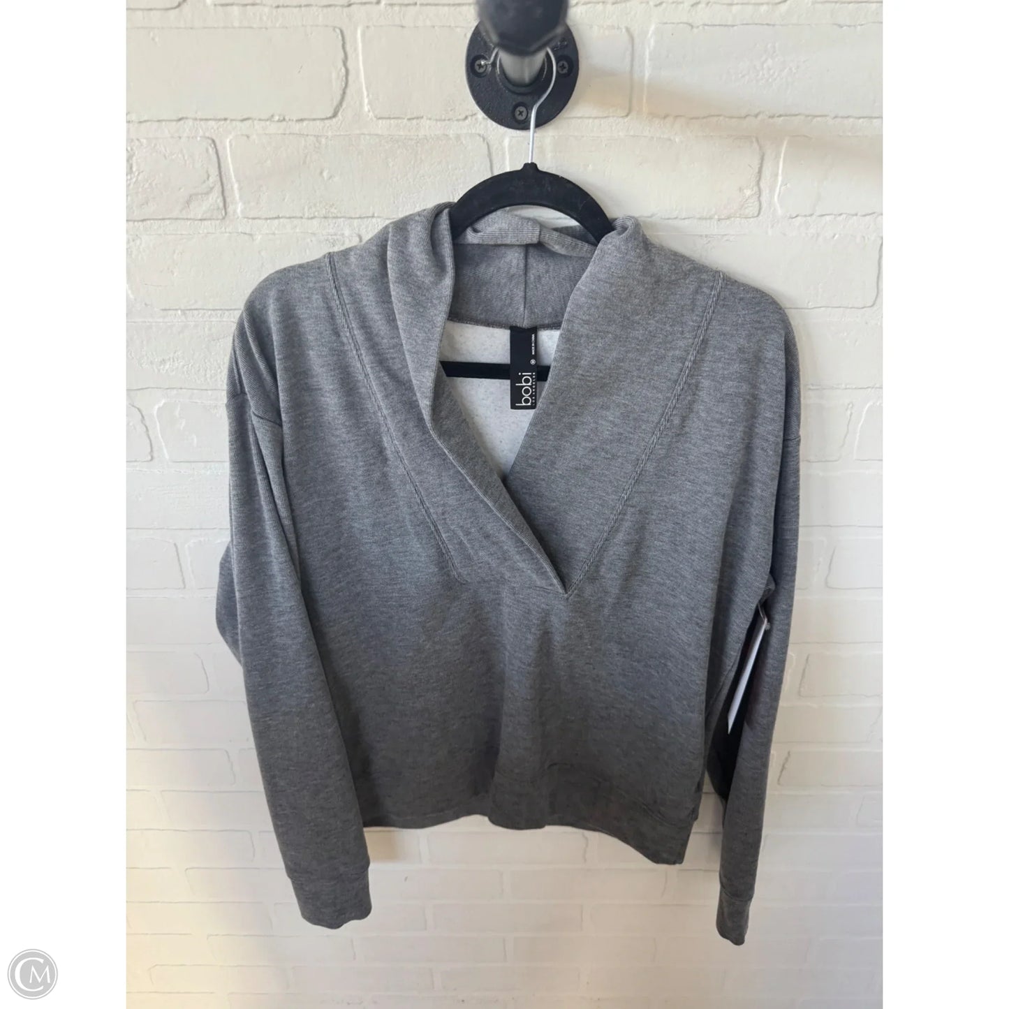 Sweatshirt Crewneck By Bobi In Grey, Size: M