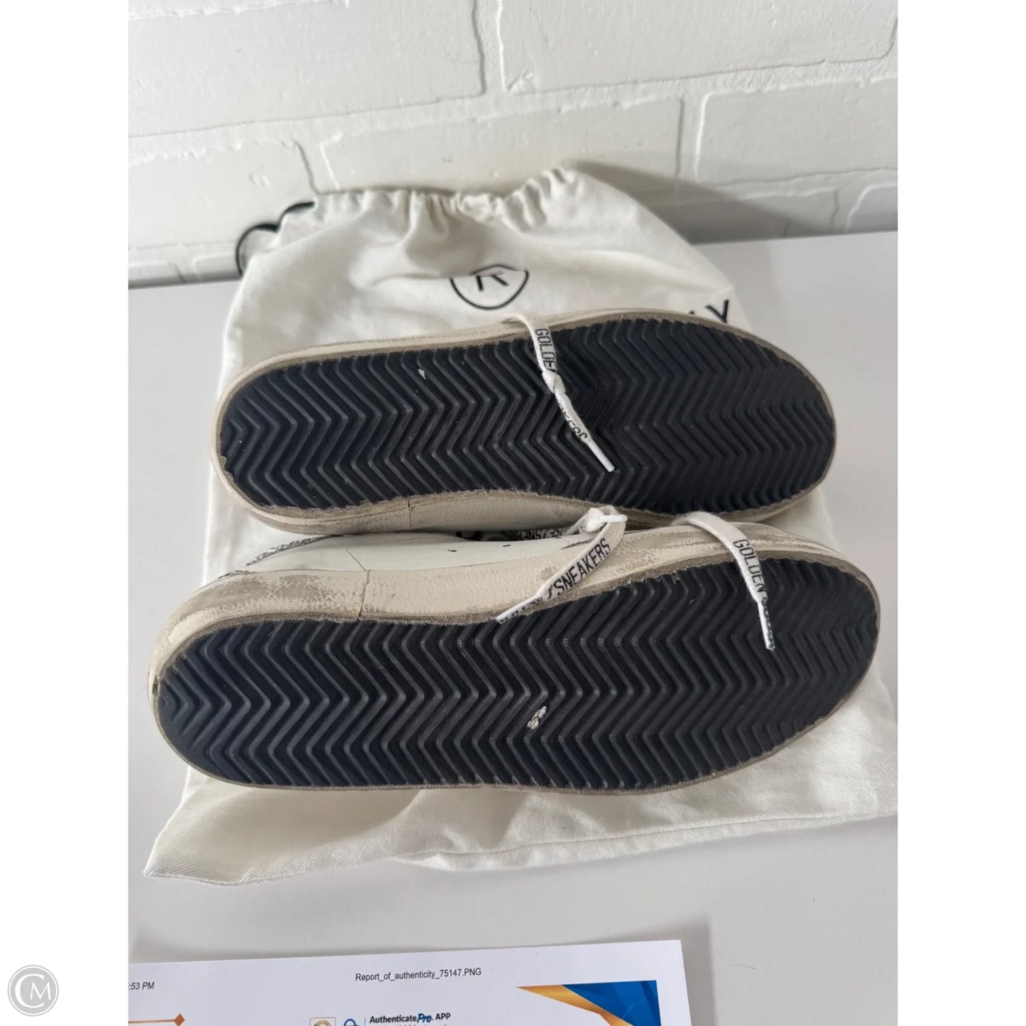 Shoes Luxury Designer By Golden Goose In White, Size: 7.5