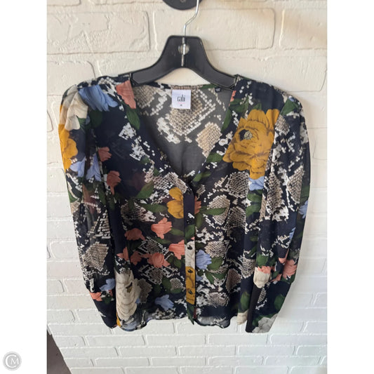 Top Long Sleeve By Cabi In Black, Size: M