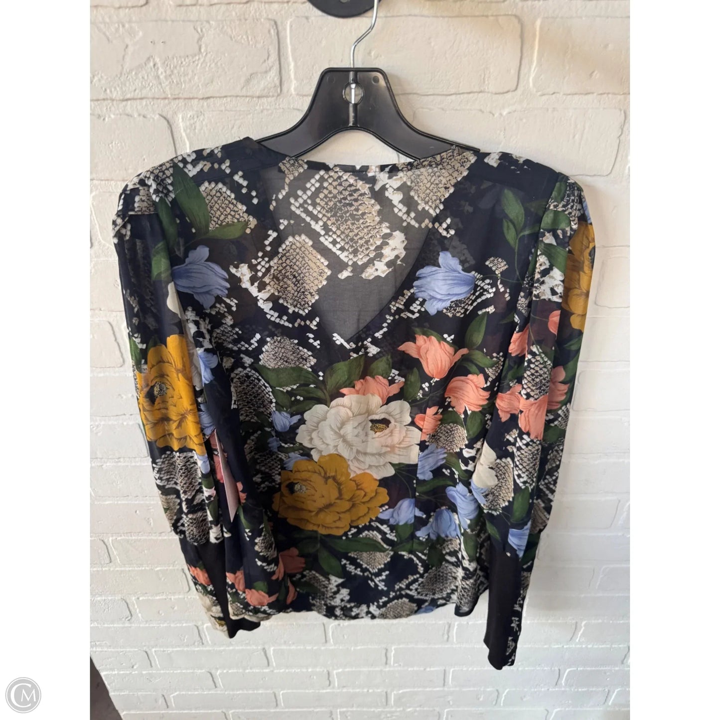 Top Long Sleeve By Cabi In Black, Size: M