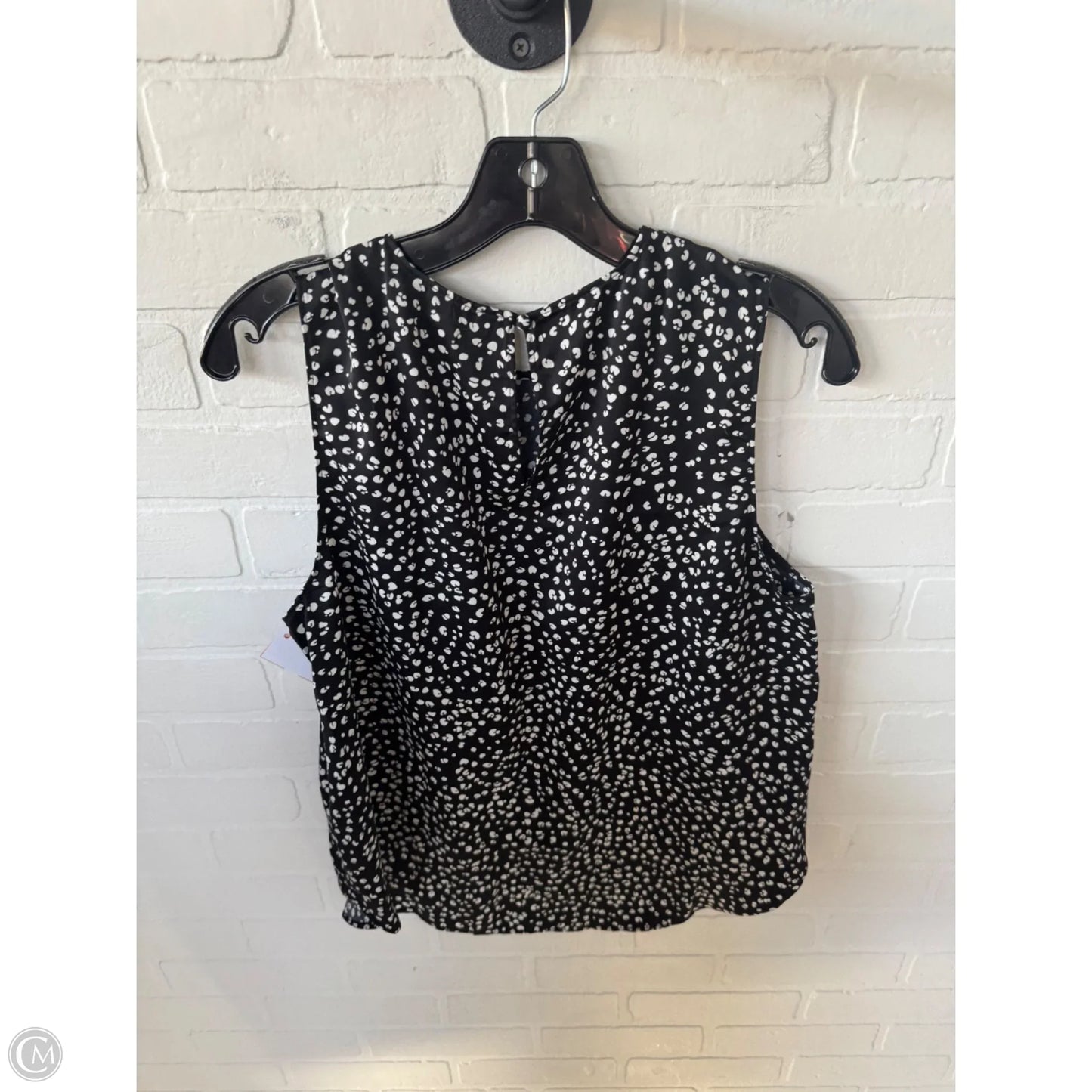 Top Sleeveless By Banana Republic In Black & White, Size: M