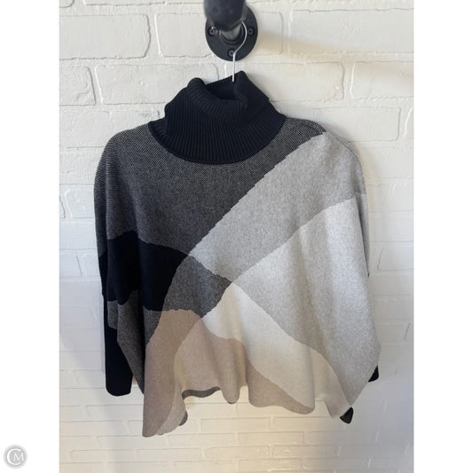 Sweater By Joseph A. In Black & Grey, Size: L