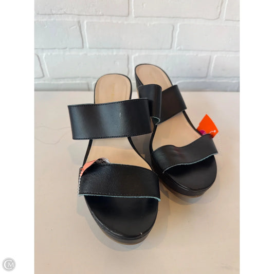 Sandals Heels Wedge By Tommy Hilfiger In Black, Size: 8