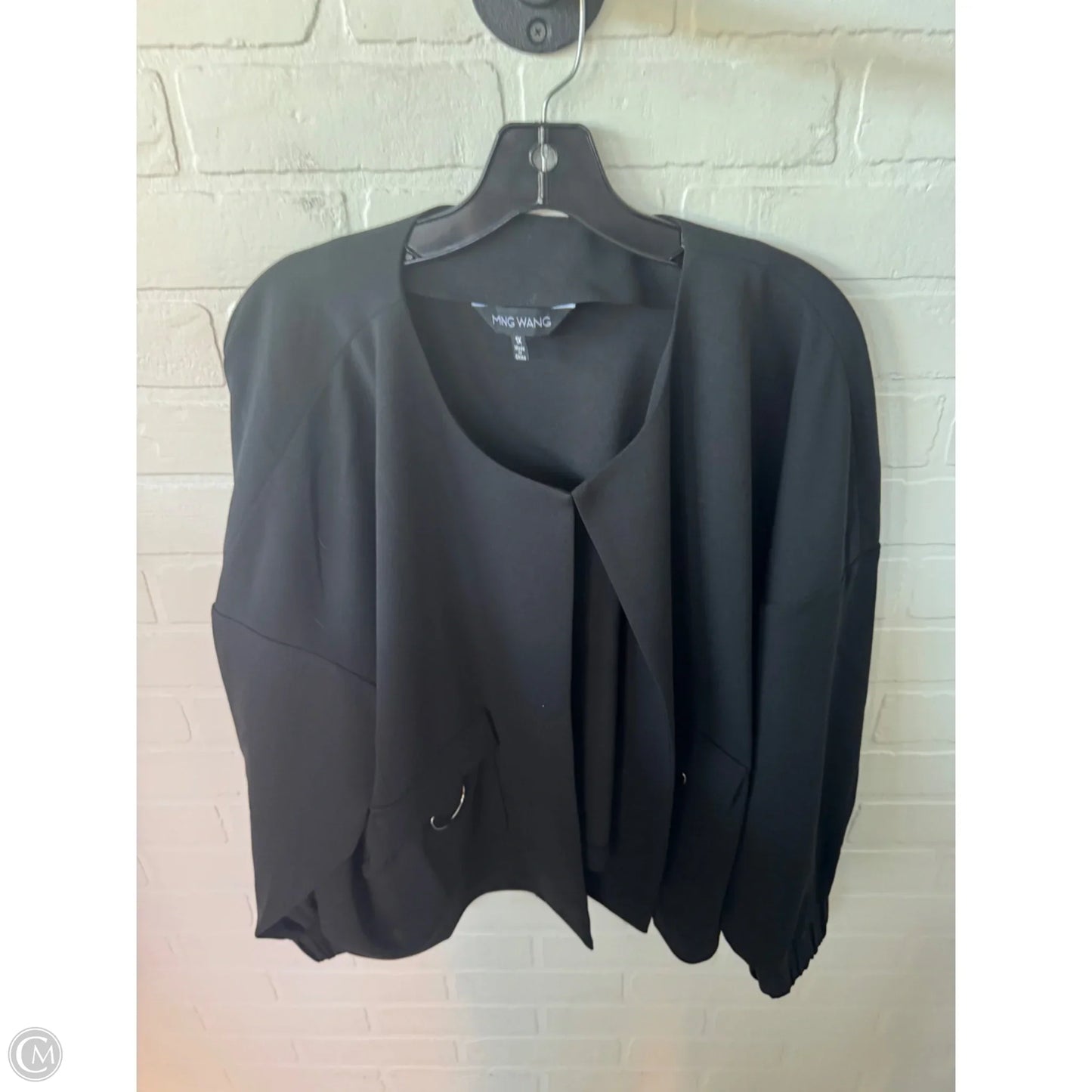 Cardigan By Ming Wang In Black, Size: 1x