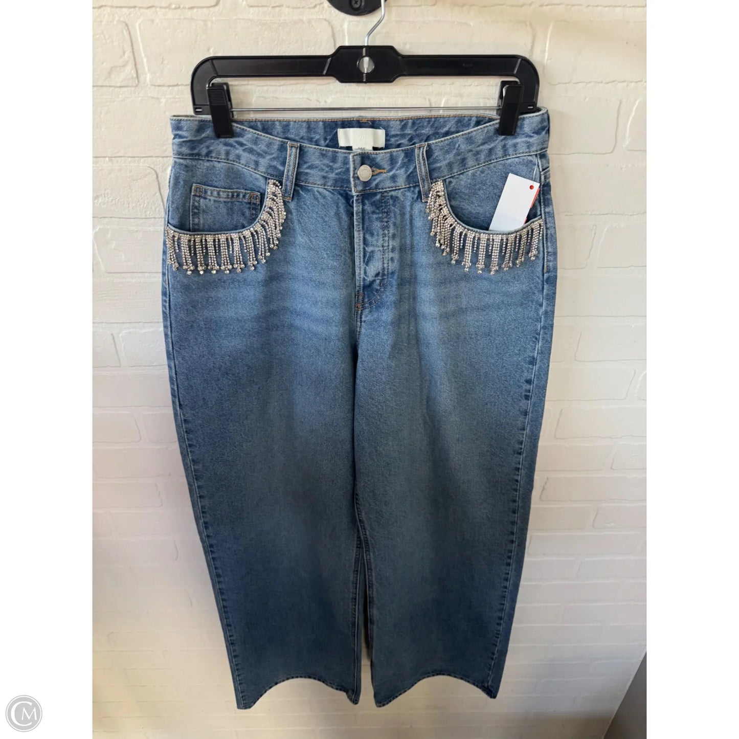 Jeans Straight By H&m In Blue Denim, Size: 8