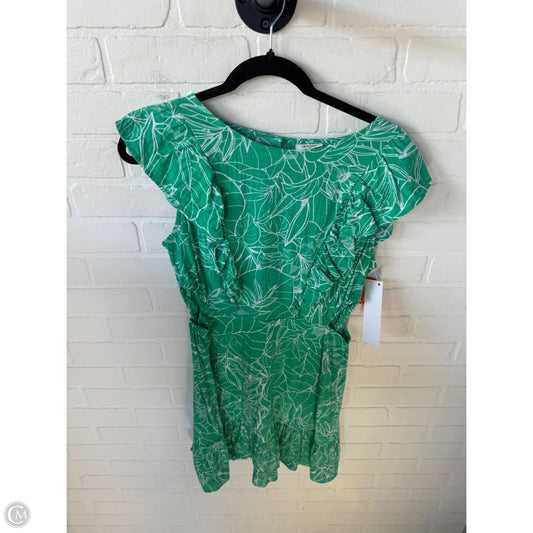 Dress Casual Short By Ana In Green & White, Size: M
