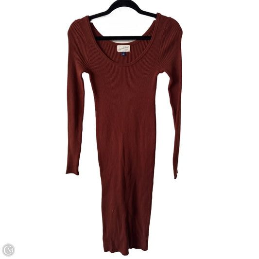Dress Casual Midi By Universal Thread In Brown, Size: S