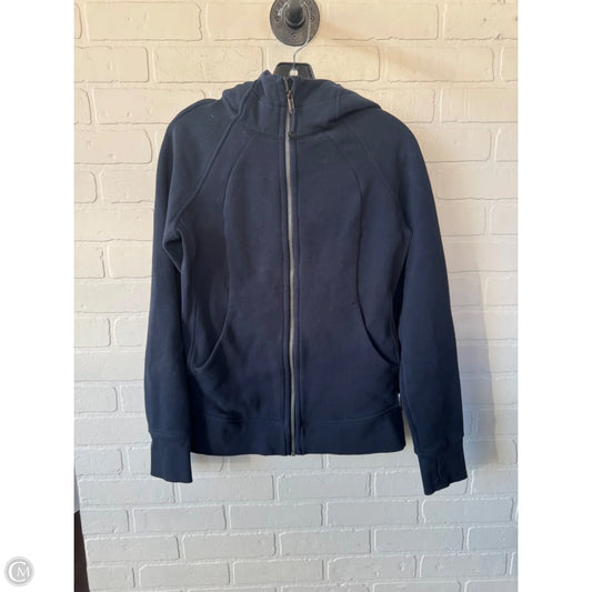 Athletic Sweatshirt Hoodie By Lululemon In Blue, Size: M