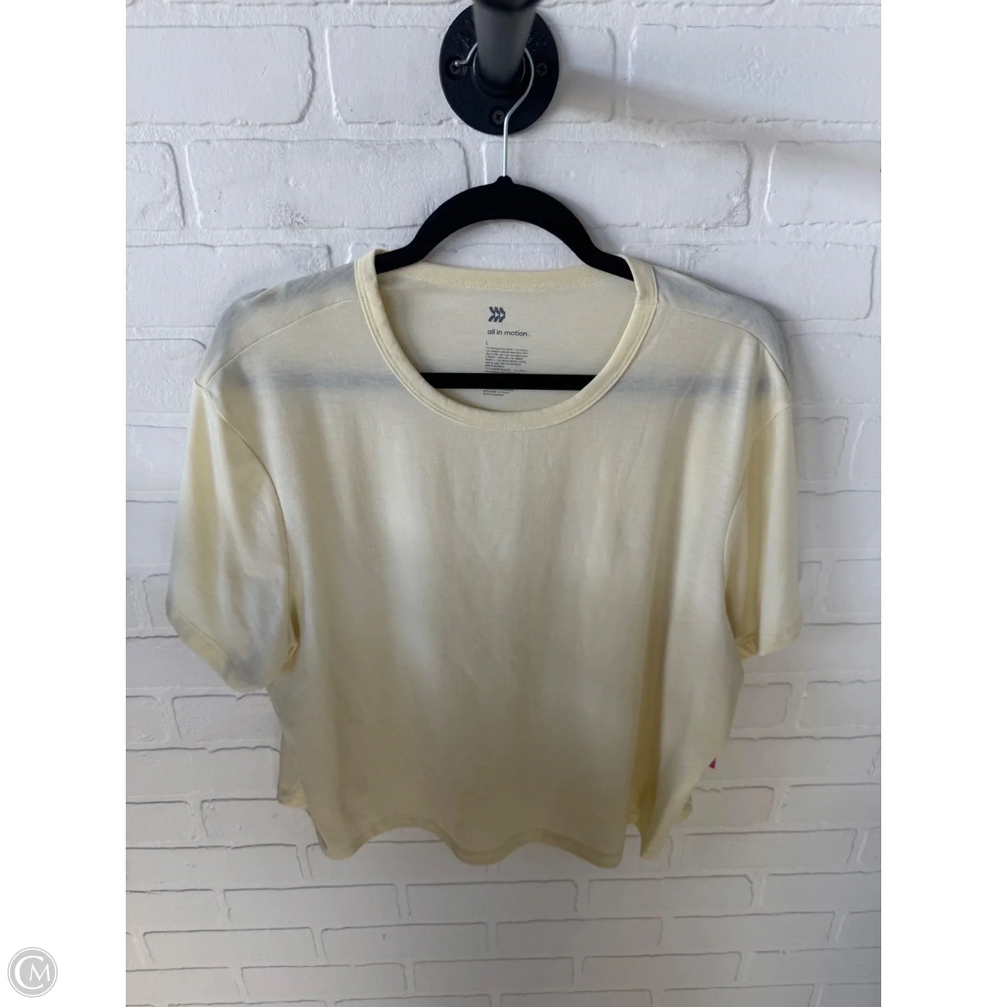 Athletic Top Short Sleeve By All In Motion In Yellow, Size: L