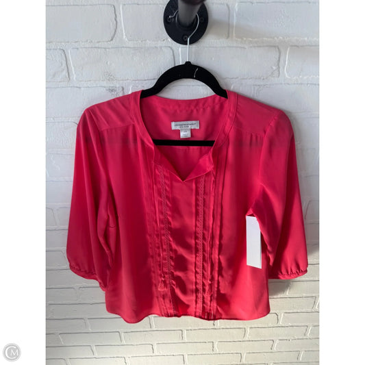 Top 3/4 Sleeve By Christopher And Banks In Coral, Size: Mp