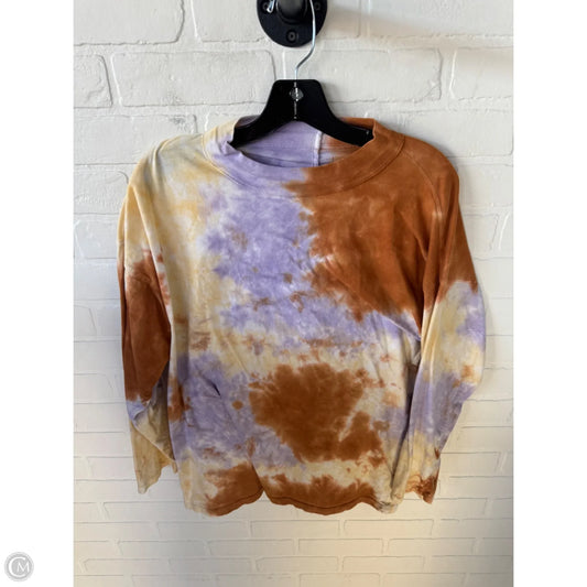 Top Long Sleeve By We The Free In Purple & Yellow, Size: S