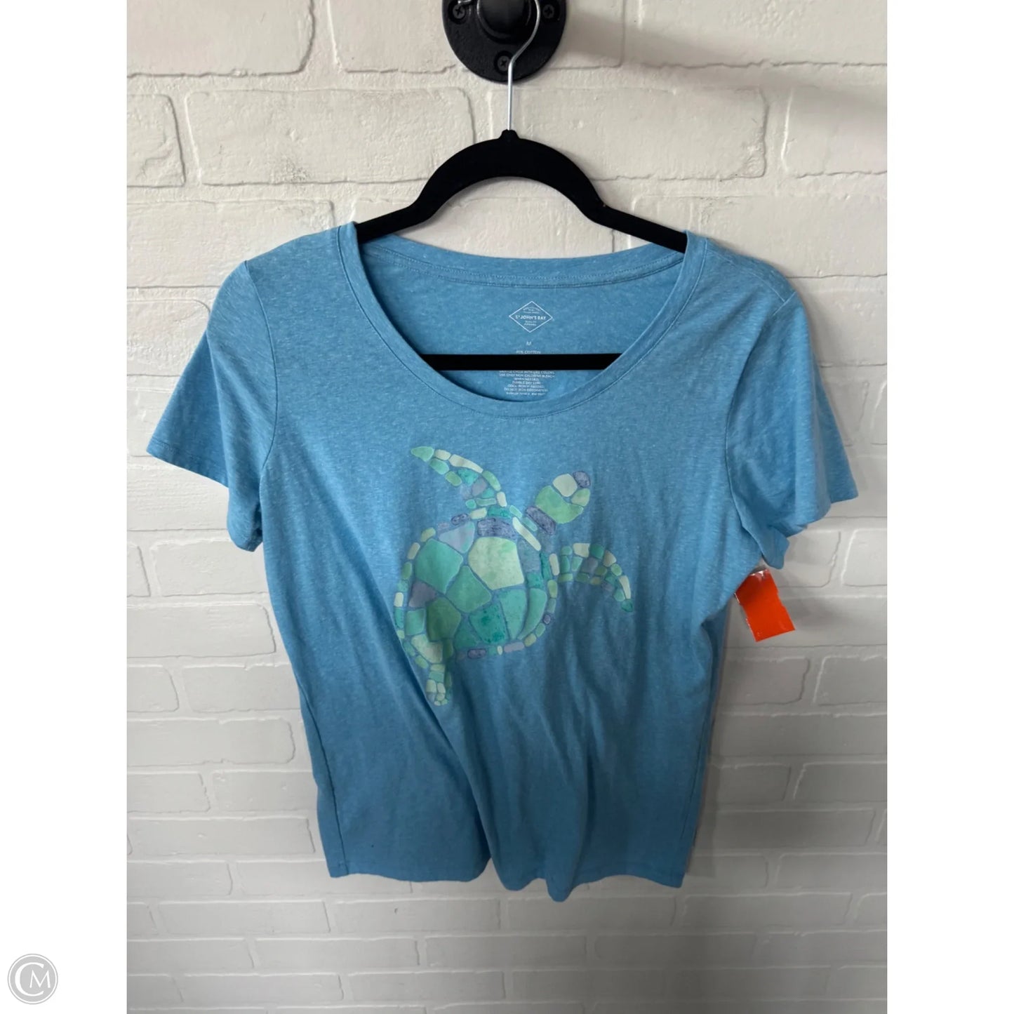 Top Short Sleeve Basic By St Johns Bay In Blue, Size: M