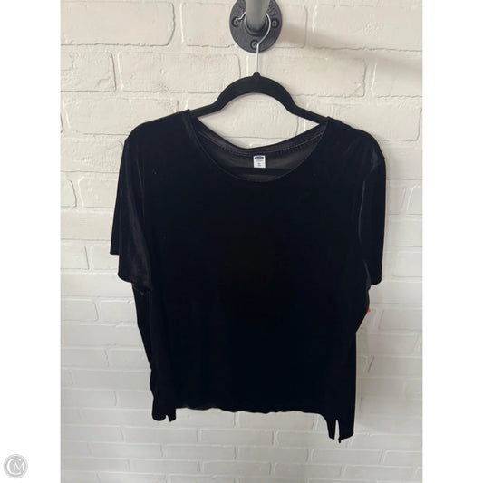 Top Short Sleeve By Old Navy In Black, Size: Xl