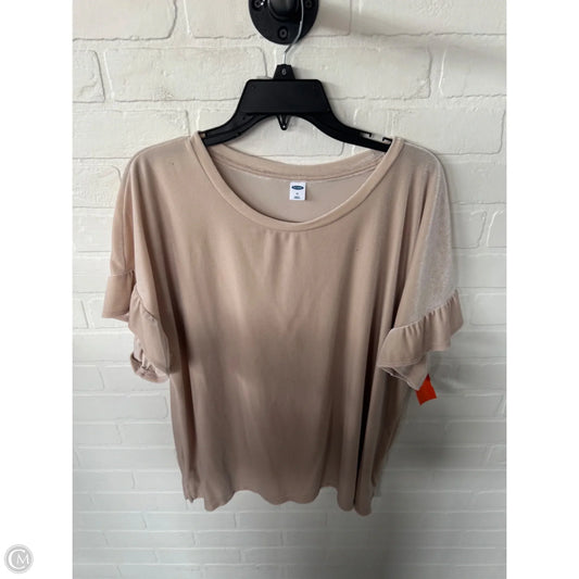 Top Short Sleeve By Old Navy In Cream, Size: Xl