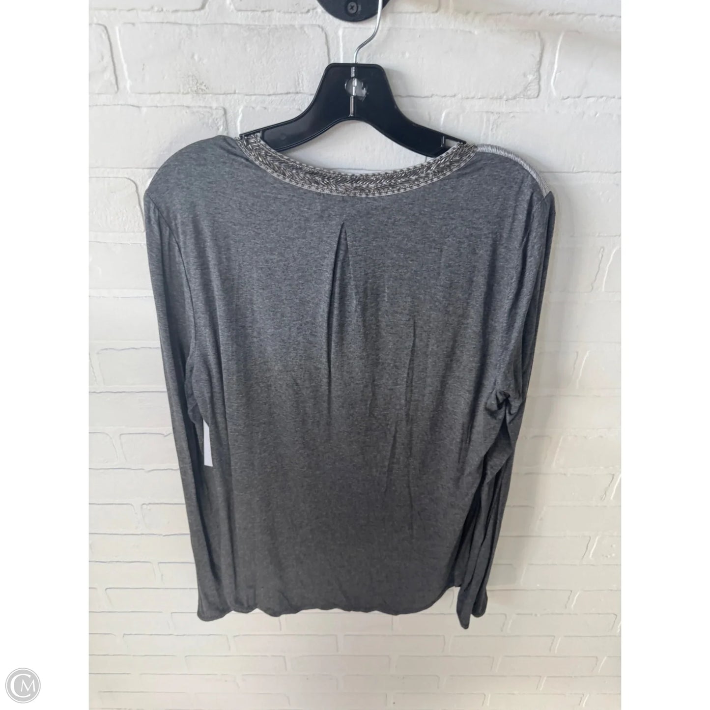 Top Long Sleeve By Hale Bob In Grey, Size: L