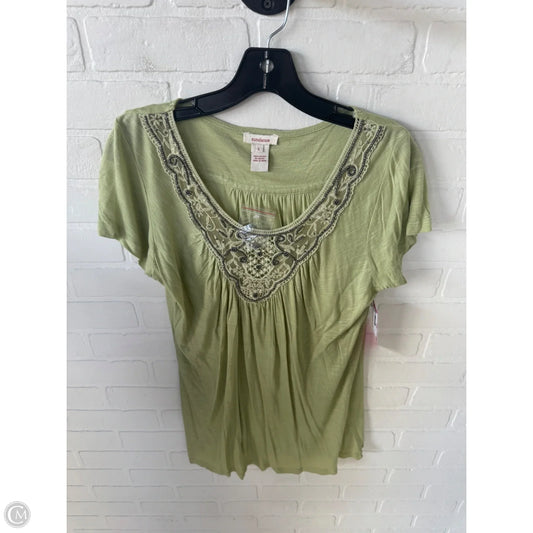 Top Short Sleeve By Sundance In Green, Size: L