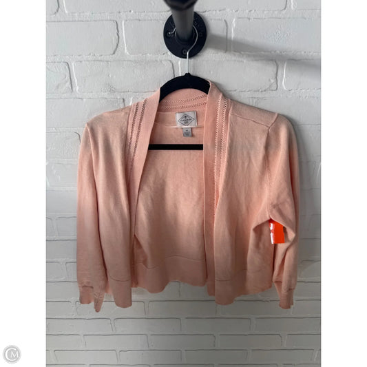 Sweater Cardigan By St Johns Bay In Peach, Size: M