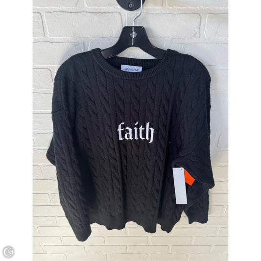 Sweater By Clothes Mentor In Black, Size: L
