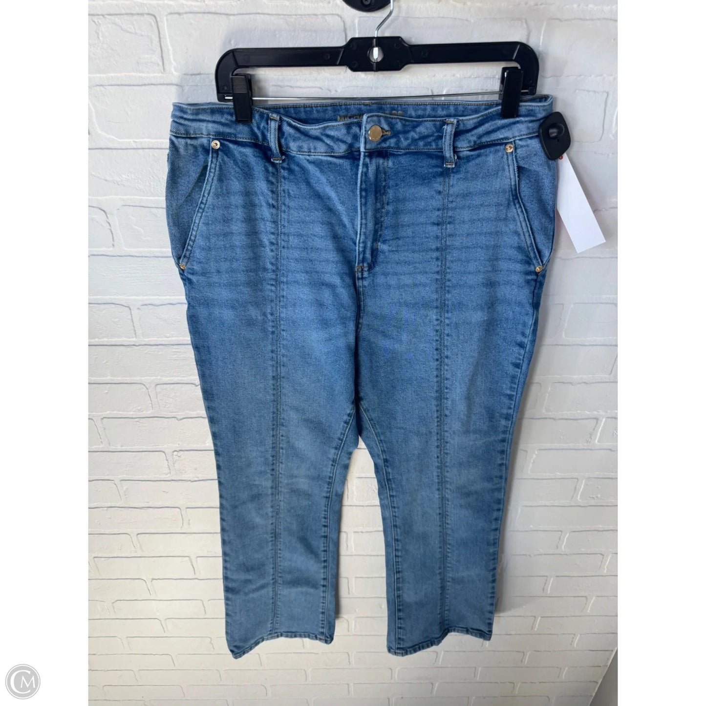 Jeans Boot Cut By Michael By Michael Kors In Blue Denim, Size: 14