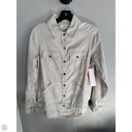 Jacket Shirt By Level 99 In Cream, Size: Xs