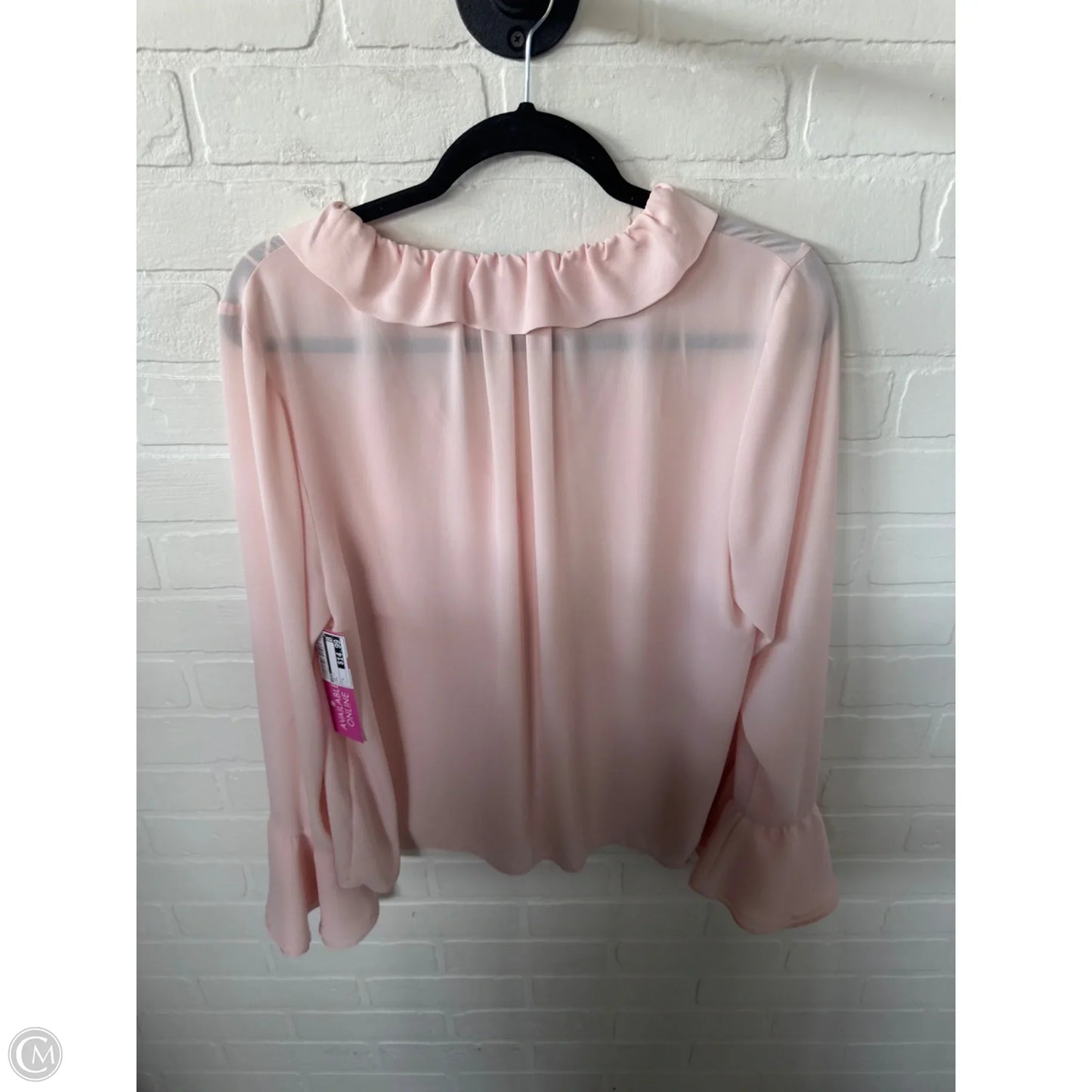Top Long Sleeve By Cece In Pink, Size: L
