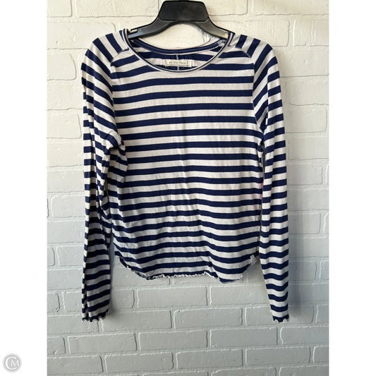 Top Long Sleeve By We The Free In Blue & White, Size: Xl