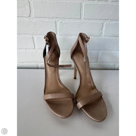 Sandals Heels Stiletto By Aldo In Tan, Size: 8