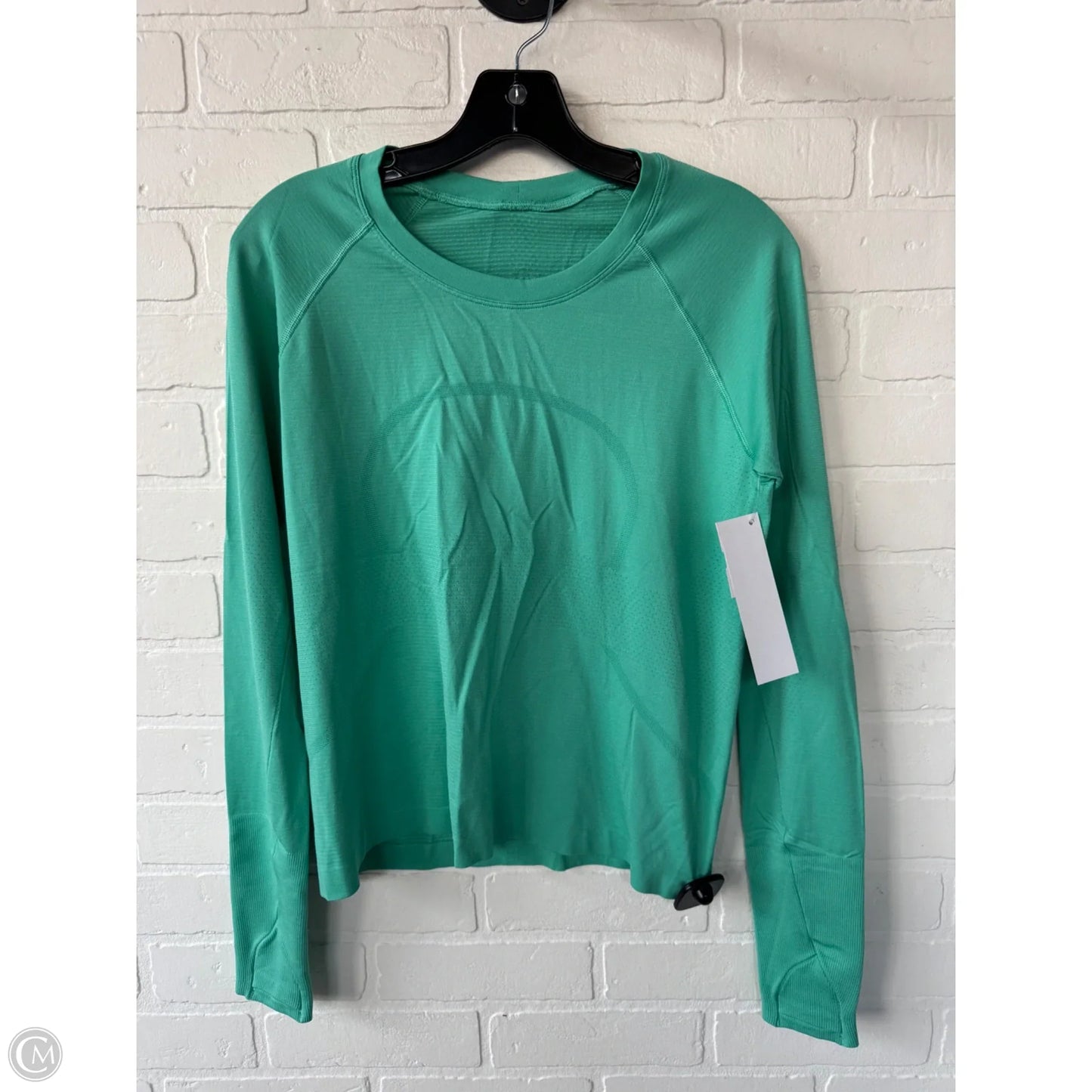 Athletic Top Long Sleeve Crewneck By Lululemon In Green, Size: M