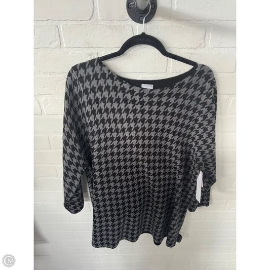 Sweater By Chicos In Black & Grey, Size: Xl