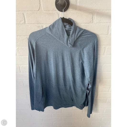 Athletic Top Long Sleeve Collar By Eddie Bauer In Blue, Size: Xl