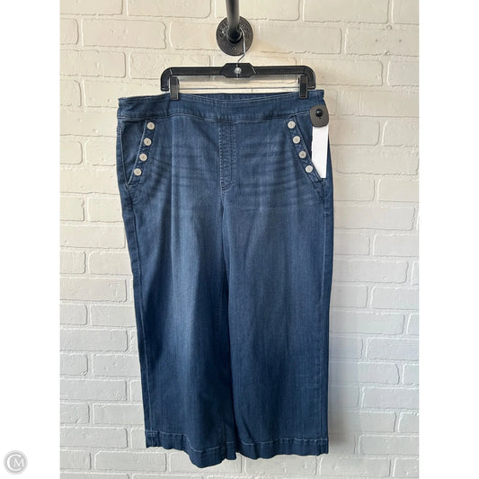 Jeans Cropped By Chicos In Blue Denim, Size: 18