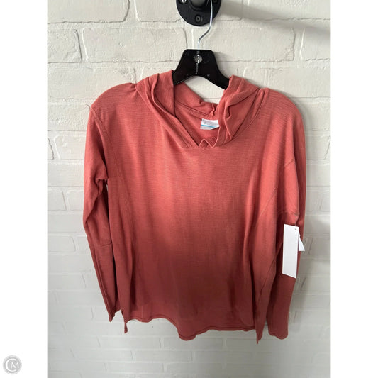 Athletic Top Long Sleeve Hoodie By Columbia In Orange, Size: M
