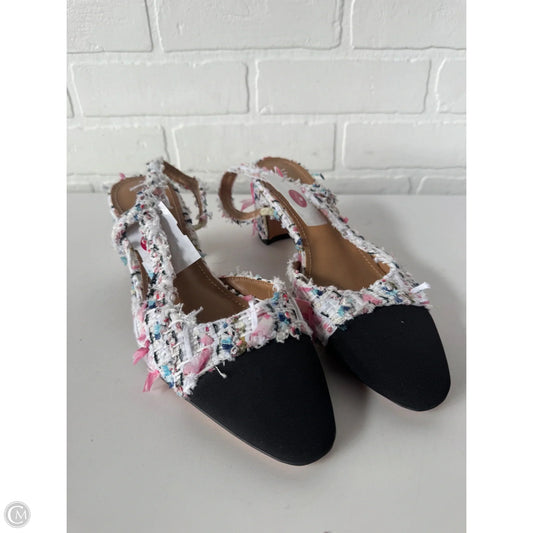 Shoes Heels Block By Clothes Mentor In Black & White, Size: 7.5