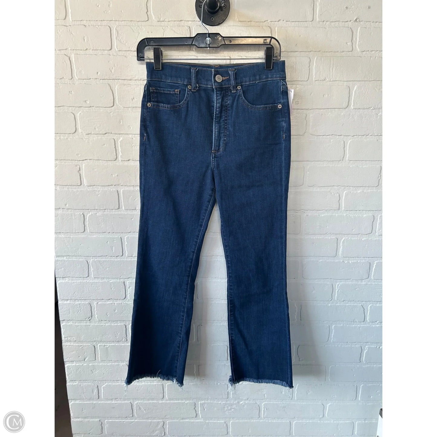 Jeans Cropped By Express In Blue Denim, Size: 4