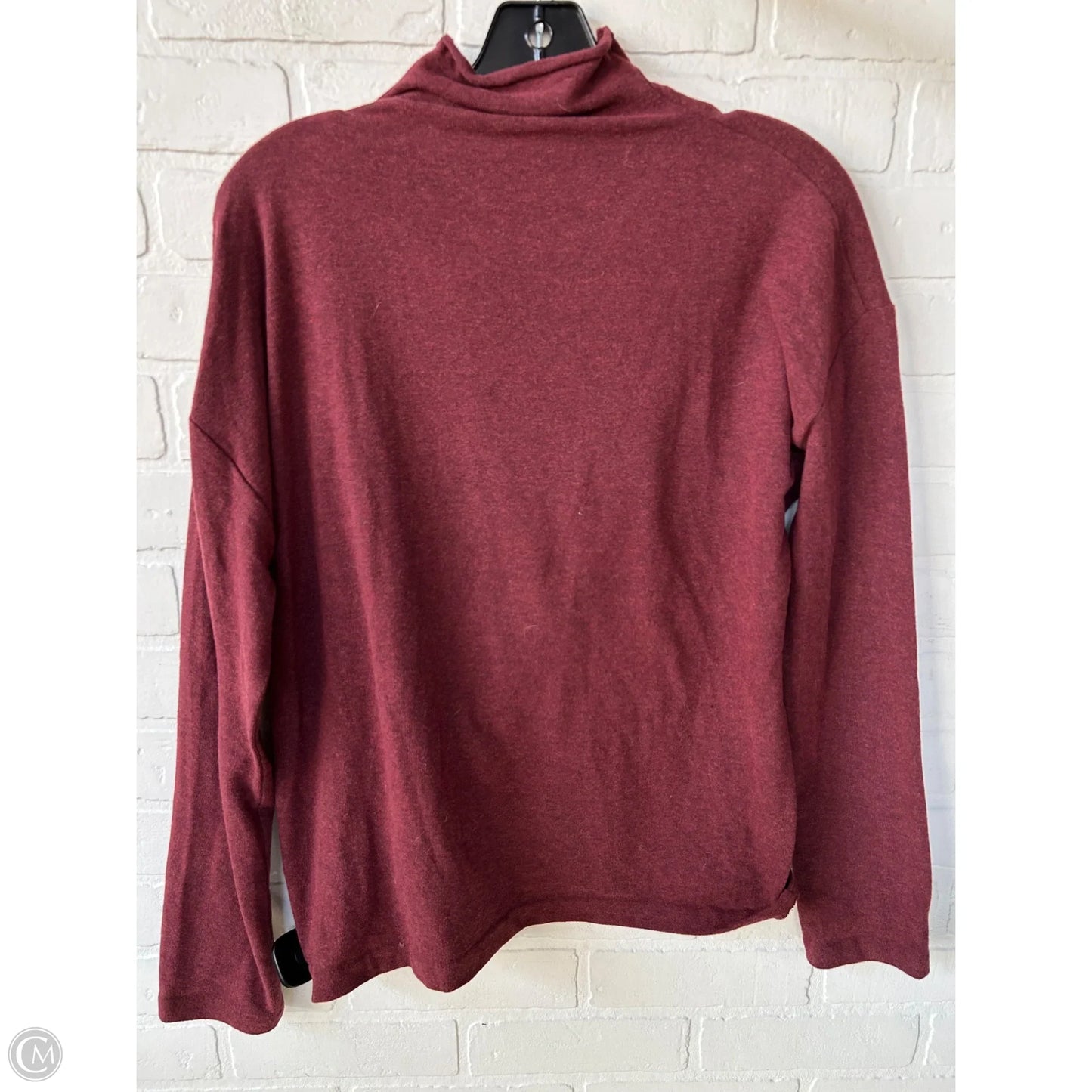 Top Long Sleeve By Vince In Red, Size: S