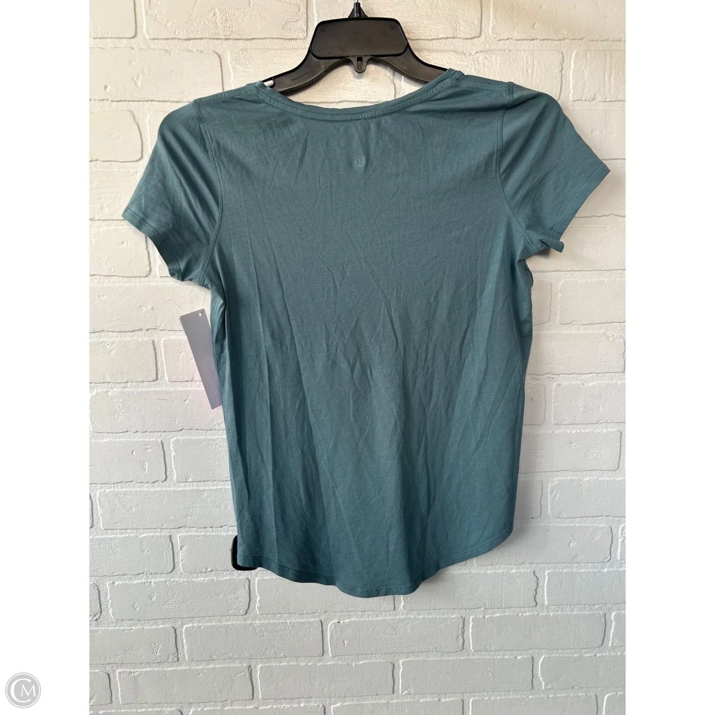 Athletic Top Short Sleeve By Lululemon In Blue, Size: 4