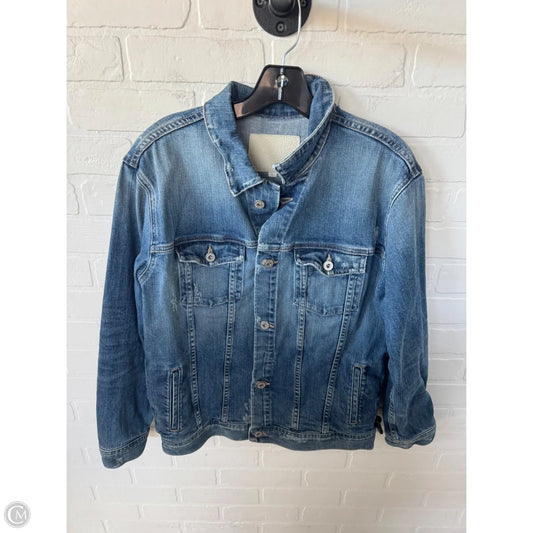 Jacket Denim By Adriano Goldschmied In Blue Denim, Size: L