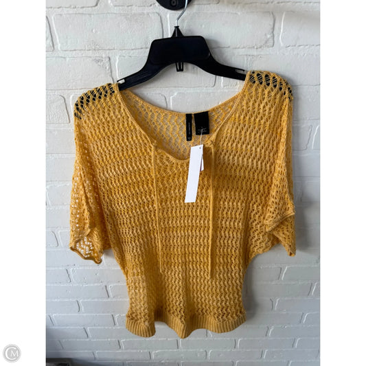 Sweater Short Sleeve By New Directions In Yellow, Size: L