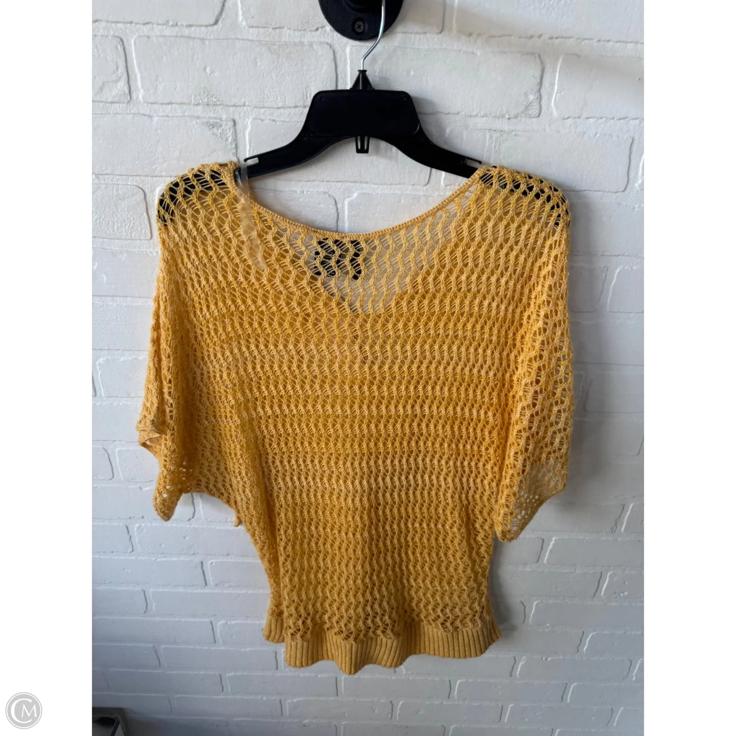Sweater Short Sleeve By New Directions In Yellow, Size: L