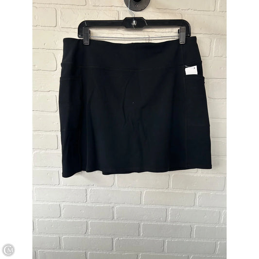 Athletic Skort By Skechers In Black, Size: 16