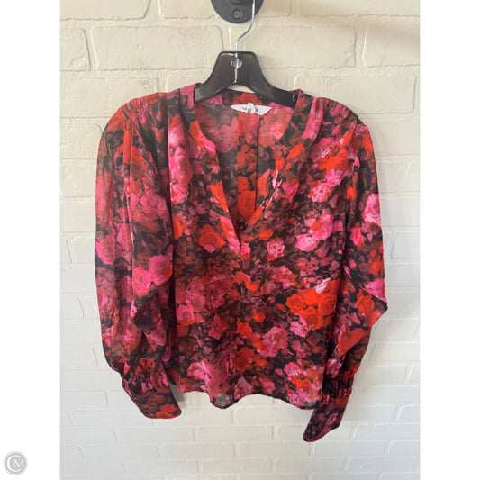 Top Long Sleeve By Steve Madden In Orange & Pink, Size: M
