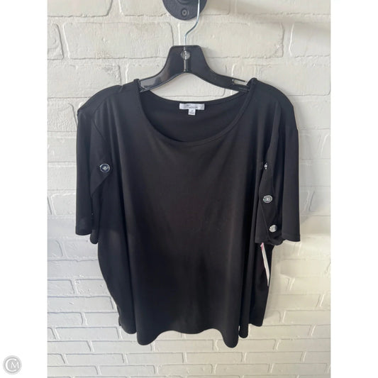 Top Short Sleeve By 89th And Madison In Black, Size: 2x
