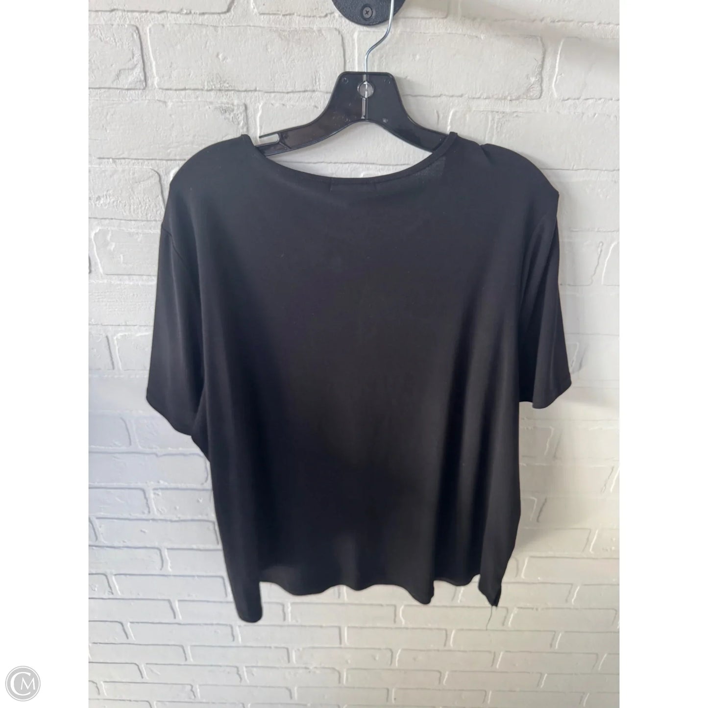 Top Short Sleeve By 89th And Madison In Black, Size: 2x